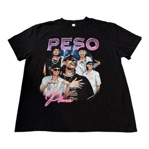Peso Pluma Vanity Rap Tee XL Black‎ USA Yarn SUNA Platinum Y2K Concert Graphic
